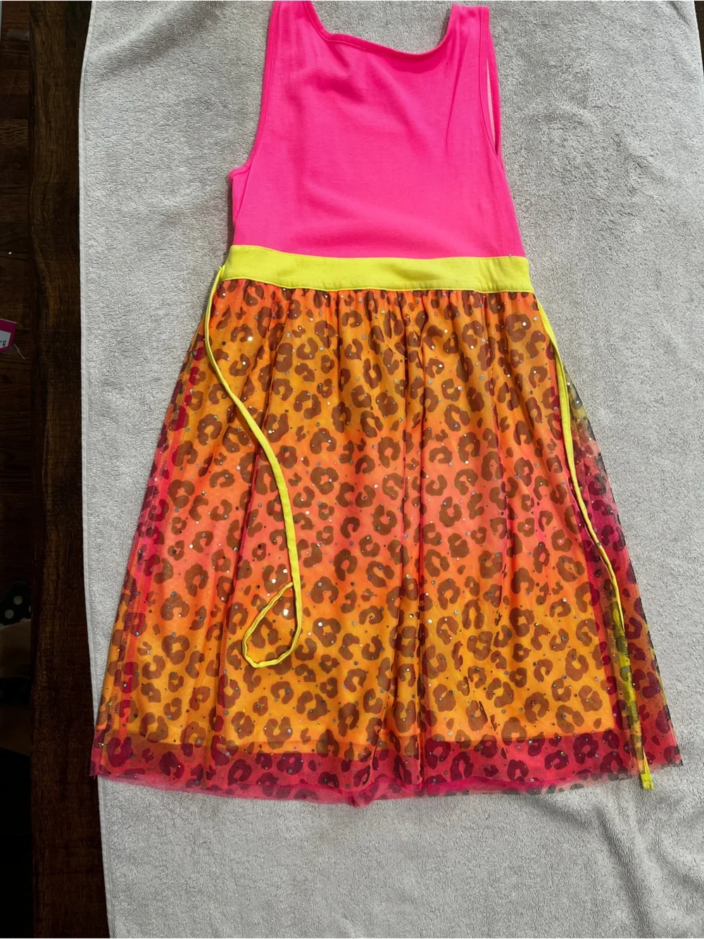 Y2K Justice Girl Leopard Pink Dress